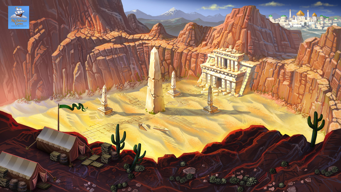 Набросок местности.   Древняя пустыня. 2.