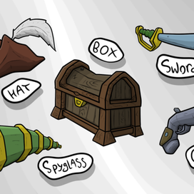 Pirate item - Пиратские предметы к арту с мышкой 