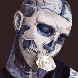 Парень скелет 