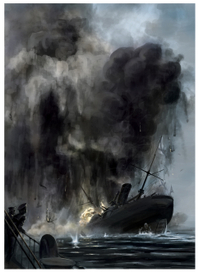 Гибель броненосца Петропавловск 31 марта 1904 года.