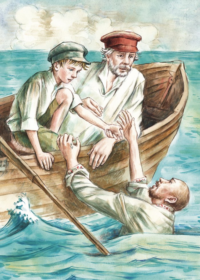 В море. К повести В.Катаева "Белеет парус одинокий"