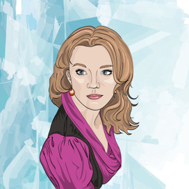 Векторный портрет девушки