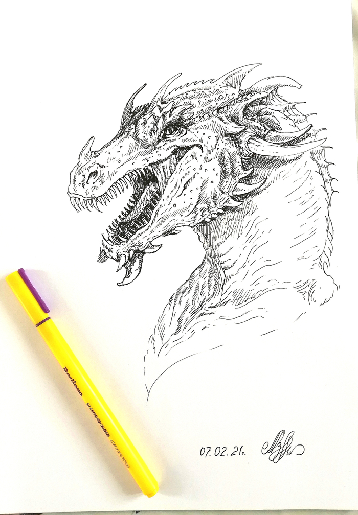 скетч..Голова дракона..