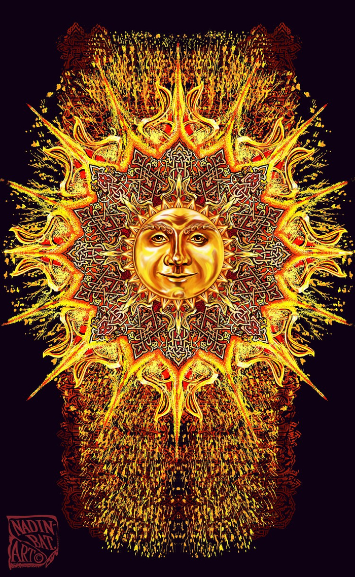 Солнце грело золотило! Принт.