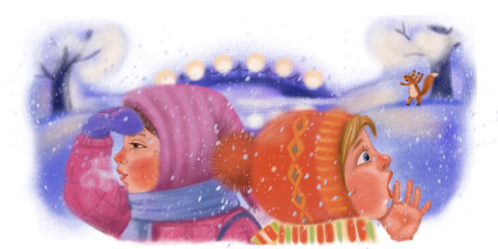 Иллюстрация к стихотворению Л. Желтиковой «Варежка»