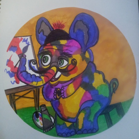 Слон Художник 