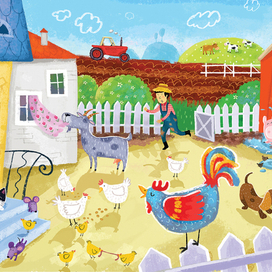 Иллюстрации к детской книжки ''Ферма''