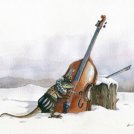 "Свой первый контрабас он нашел в снегу..."