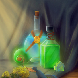 Натюрморт с волшебными зельями
