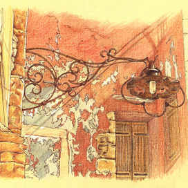 Старый фонарь на критской улочке