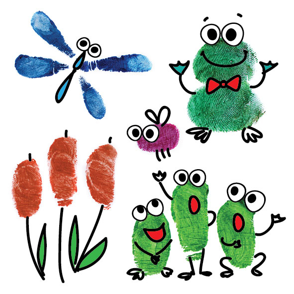 Рисунки по отпечаткам