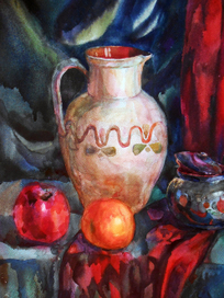 Натюрморт с апельсином