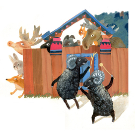 Рано-рано Два барана Застучали в ворота: Тра-та-та и тра-та-та! ... Корней Чуковский