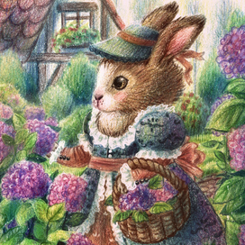 Открытка "Гортензия"