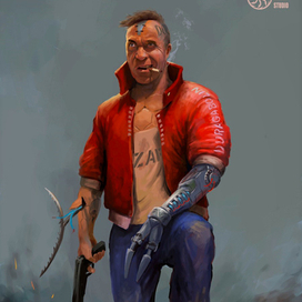 Concept art for the game "Night job"  