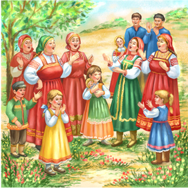 Поющие женщины на празднике 