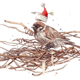 Новогодний воробей 2018