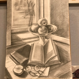 Натюрморт на подоконнике  50х70