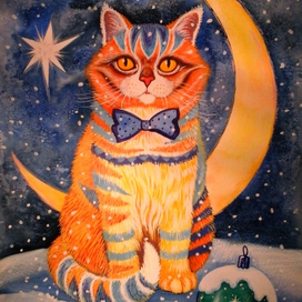 Кот Новогодний