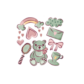 Цветной сет на тему принцесс