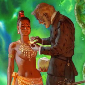 Золото -  первое на что смотрит конкистадор. 