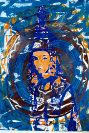 портрет девочки казашки