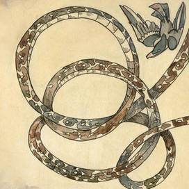 Мировой Змей и вороны Одина ("Старшая Эдда")