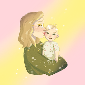 Mom and Child Kid Hug Portrait | Мама и ребенок обнимаются
