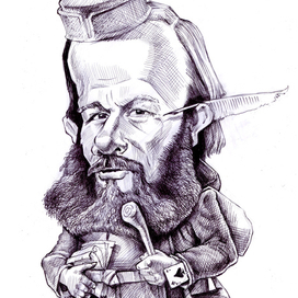 Шарж на Достаевского