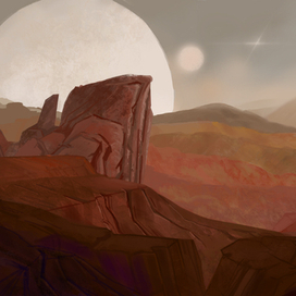 Серия иллюстраций - пейзажи и фоны