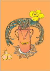 Натюрморт с желтым цветком