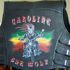 Авторская роспись Байкерской жилетки