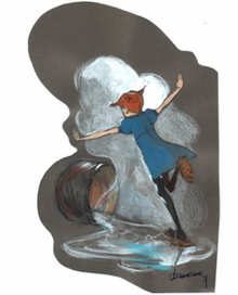 Пеппи моет пол