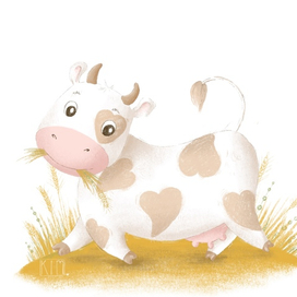 Забавная коровка