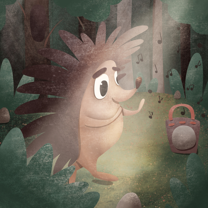 Ёжик на полянке