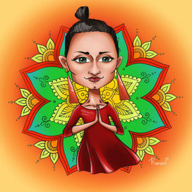 шарж. медитация