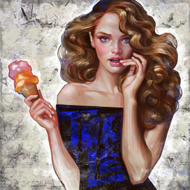 Girl with ice cream