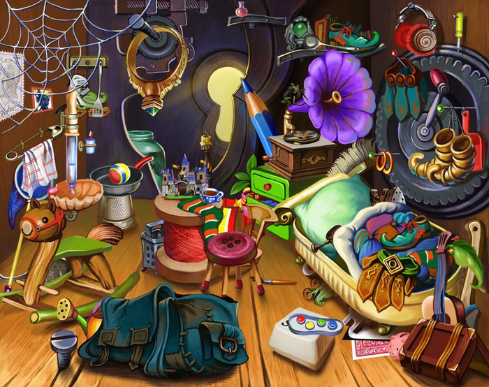 Игра "Найди предмет" "Эльфишки и Непрошенный гость" 2011© Elka Palka Production www.elfishki.ru