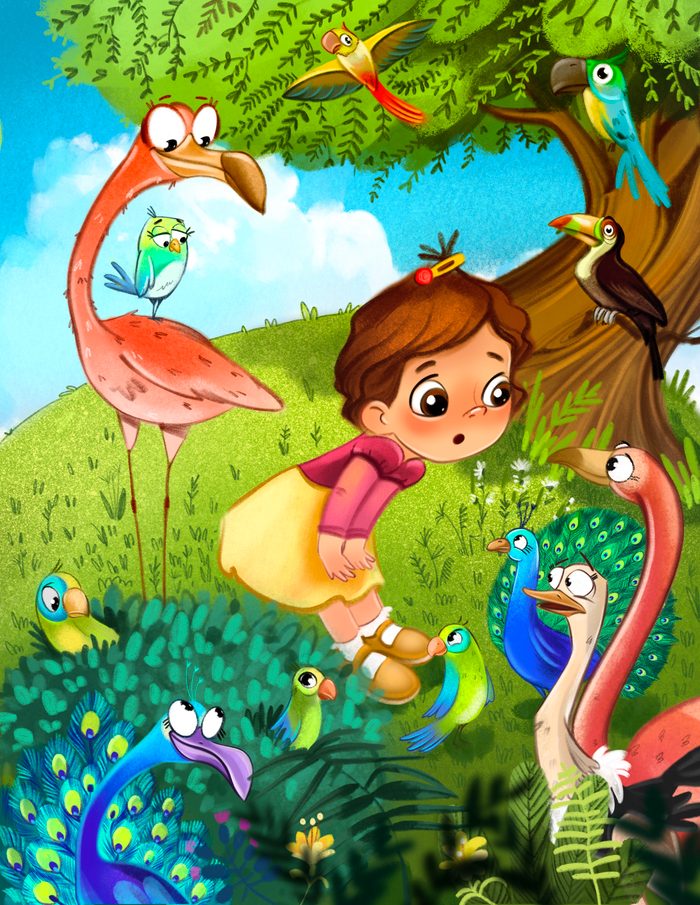 Иллюстрация к книге про девочку Кристину