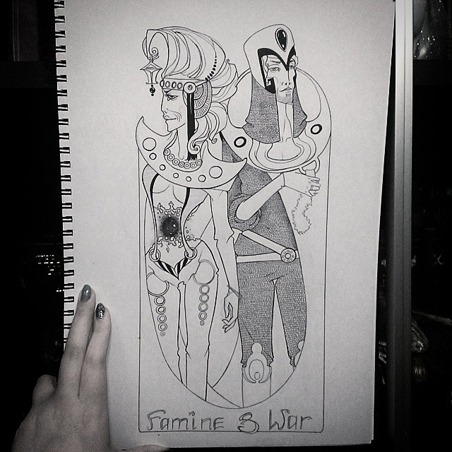 Концепт-арт персонажей к авторскому комиксу