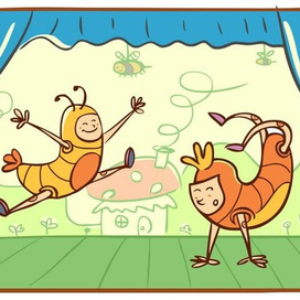 танец червячков!