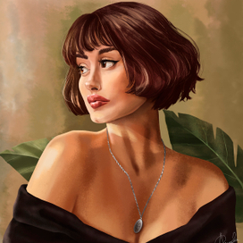 Цифровой рисунок. Портрет девушки