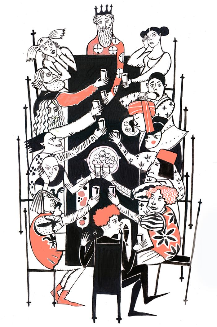 застолье. "Рыжий Рыцарь"