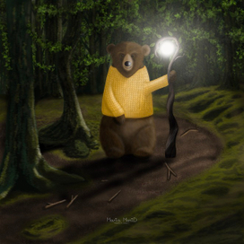 Медведь хранитель в мягком свитере