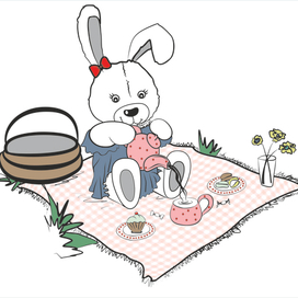 зайка на пикнике