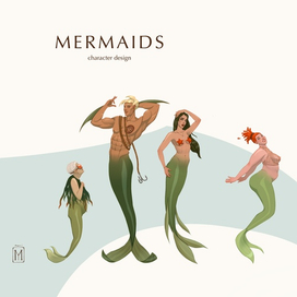 Дизайн персонажей- русалки