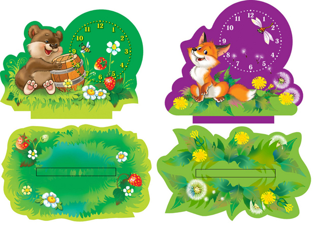 детские часы, печать на фанере, вырубка