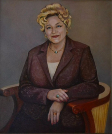 Портрет с руками- масло