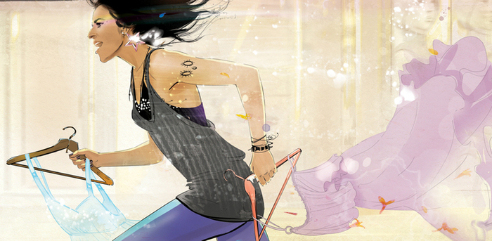 Bebe бегает за шмотками перед концертом