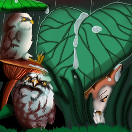 Тройка несчастных под дождем